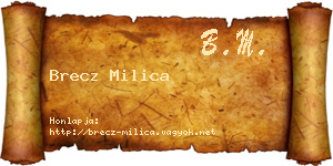 Brecz Milica névjegykártya